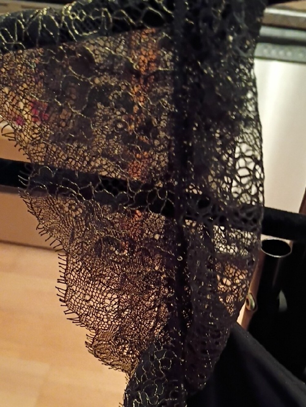 Lauren Ralph Lauren Black Lace-Shoulder Camisole - Picture 5 of 7